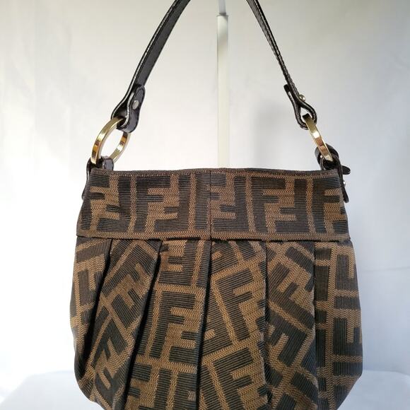 LIKE NEW FENDI Zucca Canvas mini Hand Bag - Picture 3 of 12